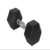 FixtureDisplays Rubber Dumbbell in Pair - with Metal Handles Pair of 2 20 lbs Dumbell 15189-NPF-1D view 4