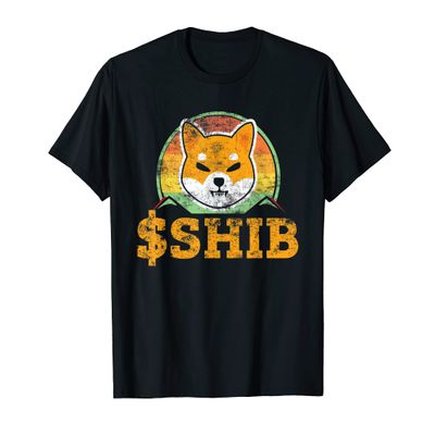 $SHIB - Shib Shiba Coin Retro Vintage Distressed Shibacoin T-Shirt