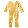 FEESHOW Kids Girls Full Length Athletic Gymnastics Leotard Bodysuit One Piece Romper Spandex Unitards Costumes Gold 8 Years view 3