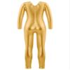 Freebily Girls Shiny Full Body Unitard Long Sleeve One-Piece Gymnastics Leotard Ballet Dance Outfit Costume Catsuit Jumpsuit Gold_B 3-4 Years view 2