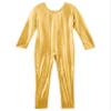 Freebily Girls Shiny Full Body Unitard Long Sleeve One-Piece Gymnastics Leotard Ballet Dance Outfit Costume Catsuit Jumpsuit Gold_B 3-4 Years view 3