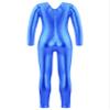 Freebily Girls Shiny Full Body Unitard Long Sleeve One-Piece Gymnastics Leotard Ballet Dance Outfit Costume Catsuit Jumpsuit Royal Blue_B 3-4 Years view 2