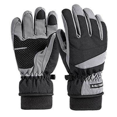MioCloth Touchscreen Ski Gloves Water Resistant for Men Women Winter Snowboard Warm Cozy Thinsulate Snow Outdoor Cold Weather Windproof Fleece Lined Gloves