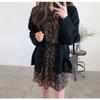 MIYAA Winter Vintage Cardigan Coats Women Fashion Knit Outwear Long Sleeve Casual Cardigans Sweater Button Open Front Knit V Brown One Size view 3