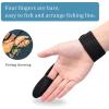 2 Pcs Anti-Slip Fishing Glove Index Finger Casting Gloves Finger Protector Fishing Gloves Finger Guard Unisexs Elastic Band Glove for Outdoor Fishing with Fishing Rod Belt(Black) view 3