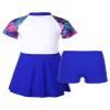 Yihuimin 2Pcs Girls Swimsuit Printed Dress with Shorts Set Wetsuit Bathing Suits for Beach Summer Holiday Palm Leaf Navy 6 Years view 2