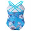 Yihuimin Girls Double Straps Criss Cross Floral One Piece Swimsuit Bathing Suit Athletic Beachwear Blue 13-14 Years view 1
