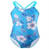 Yihuimin Girls Double Straps Criss Cross Floral One Piece Swimsuit Bathing Suit Athletic Beachwear Blue 13-14 Years view 2