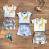 Baby Boy 2-Piece Clothing Set, 100% Cotton Cutie Giraffe Tee and Shorts Set for Baby Boy and Toddler, Toddler Outfits and Gifts (Yellow, 6-9 Months) view 3