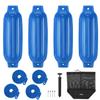 Affordura Boat Fender 4 Pack Boat Bumpers Fenders 8.5 Inch with 4 Ropes, Boat Bumpers for Pontoon Boat Fenders Inflatable (Blue) view 1
