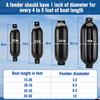 Affordura Boat Fender 4 Pack Boat Bumpers Fenders 10 Inch with 4 Ropes, Boat Bumpers for Pontoon Boat Fenders Inflatable(Black) view 2