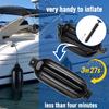 Affordura Boat Fender 4 Pack Boat Bumpers Fenders 10 Inch with 4 Ropes, Boat Bumpers for Pontoon Boat Fenders Inflatable(Black) view 4