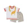 Baby Boy 2-Piece Clothing Set, 100% Cotton Cutie Giraffe Tee and Shorts Set for Baby Boy and Toddler, Toddler Outfits and Gifts (Orange, 6-9 Months) view 2