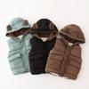 EISHOW Toddler Baby Girl Boy Fleece Hooded Jacket Vest Warm Jacket Outwear Hoodie Sleeveless Waistcoat with Zipper Pocket (12-24 Months, Black) view 2