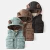 EISHOW Toddler Baby Girl Boy Fleece Hooded Jacket Vest Warm Jacket Outwear Hoodie Sleeveless Waistcoat with Zipper Pocket (12-24 Months, Black) view 4