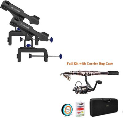 PLUSINNO Fishing Rod and Reel Combos, Fishing Boat Rods Holder with Large Clamp