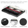 ALAZA Audio Cassette Music Vintage Business Card Holder Leather, Stainless Steel Slim Pocket Wallet Business Card Carrier Case Holder view 3