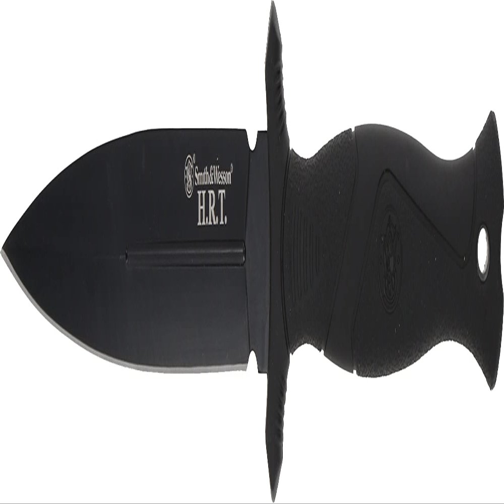 Smith & Wesson 10.5 in High Carbon SS Fixed Blade Knife with 5.5 in False Edge Blade for Outdoor Tactical Survival and EDC,Black