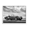 Stupell Industries Vintage Sports Convertible Car Beach Photography Black White view 1