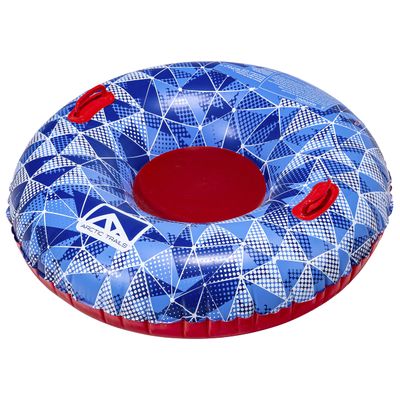 Franklin Sports Arctic Trails Kids Snow Tube Sled - Inflatable 1 Person Winter Inner Tube - Single Seat Sled for Kids + Adults - Heavy Duty Inflatable - Fun Snow Toy - 48"