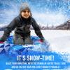 Franklin Sports Arctic Trails Kids Snow Tube Sled - Inflatable 1 Person Winter Inner Tube - Single Seat Sled for Kids + Adults - Heavy Duty Inflatable - Fun Snow Toy - 48" view 2