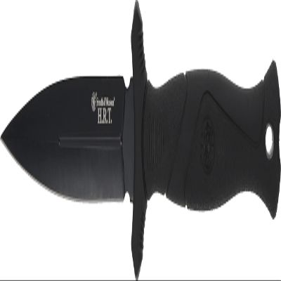 Smith & Wesson 8.5 in High Carbon SS Fixed Blade Knife with 4 in False Edge Blade for Outdoor Tactical Survival and EDC,Black