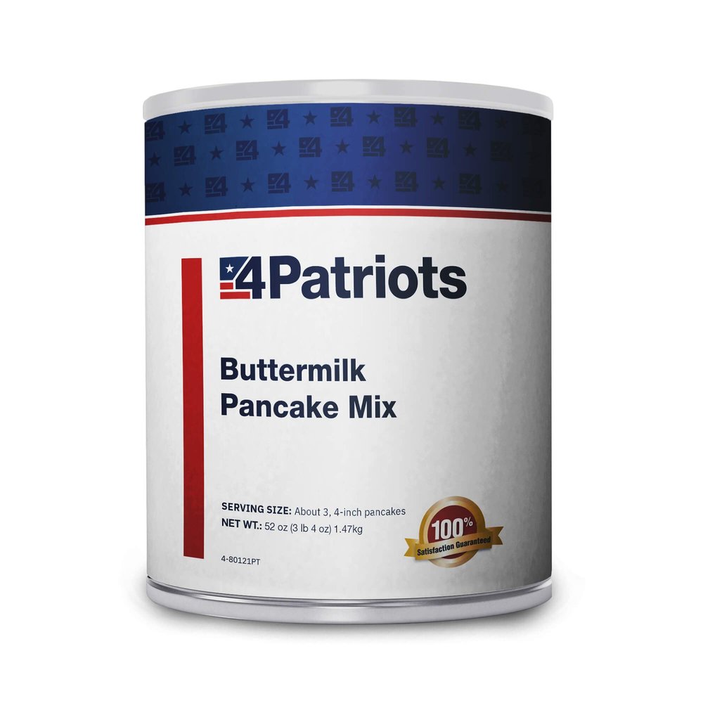 4Patriots Buttermilk Pancakes #10 Can: Survival Pancakes Designed to Last 10 Years, 32 Servings