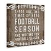Stupell Industries Time of Year Football Season Rustic Sports Phrase, Designed by CAD Designs Canvas Wall Art, 24 x 24, White view 3