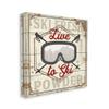 Stupell Industries Live to Ski Sport Goggles Fresh Powder view 2