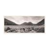 Stupell Industries Rocky Mountain Shoreline Lake Water Black White Photography