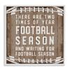Stupell Industries Time of Year Football Season Rustic Sports Phrase, Designed by CAD Designs White Framed Wall Art, 12 x 12 view 1