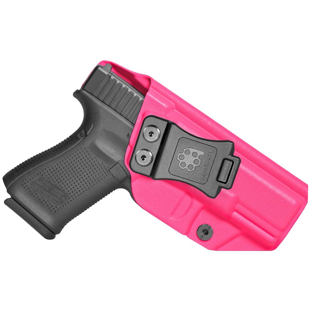 Amberide Glock 19 IWB Holster, Kydex-Boltaron Inside Waistband Holster for Glock 19/19X/44/45/23/32 Gen 15, Concealed Carry, Adjustable 030 Cant, Secure Retention, Low-Print Design