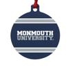 GRAPHICS & MORE Monmouth University Official Stripes Aluminum Holiday Christmas Tree Ornament - 3.0" (7.6 cm) x 3.37" (8.6 cm) view 1