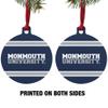 GRAPHICS & MORE Monmouth University Official Stripes Aluminum Holiday Christmas Tree Ornament - 3.0" (7.6 cm) x 3.37" (8.6 cm) view 2