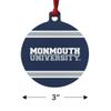 GRAPHICS & MORE Monmouth University Official Stripes Aluminum Holiday Christmas Tree Ornament - 3.0" (7.6 cm) x 3.37" (8.6 cm) view 3