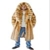 Mens Long Fox Fur Coat - Hoodded Winter Coats (XXL) view 1