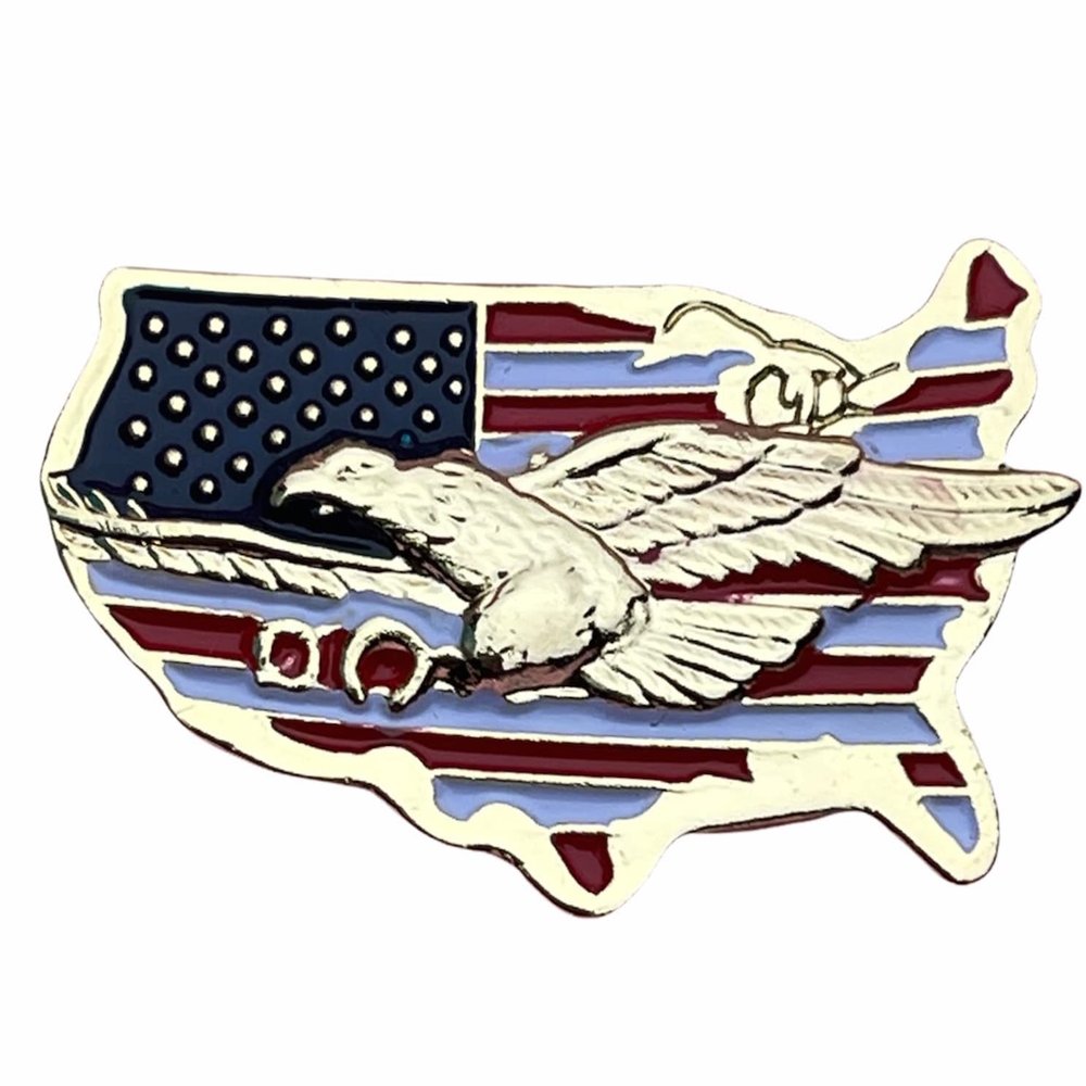 American Flag Veteran Patriot Vet Eagle Hat or Lapel Pin H15659 F6D11O