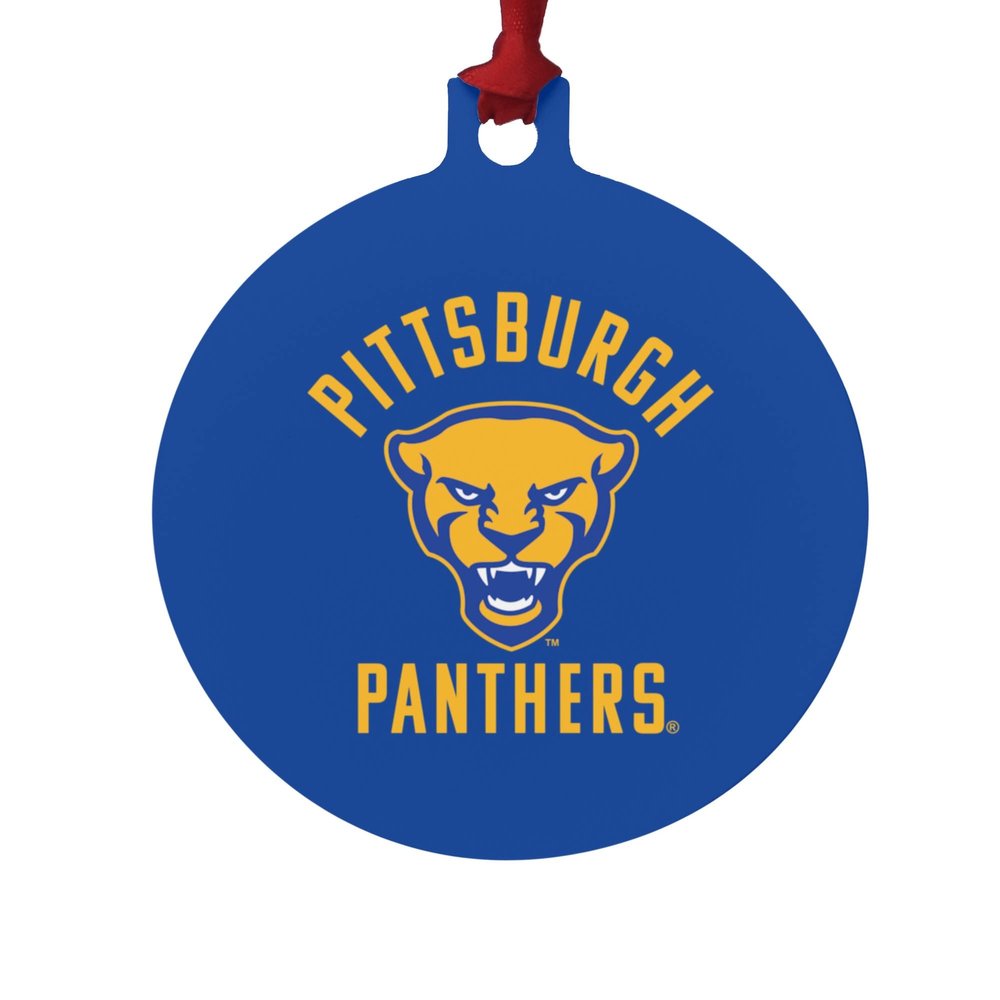 GRAPHICS & MORE University of Pittsburgh Panthers Aluminum Holiday Christmas Tree Ornament - 3.0" (7.6 cm) x 3.37" (8.6 cm)