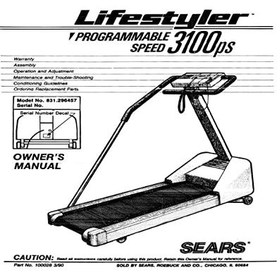 Icon Health & Fitness, Inc. Owners Manual Quadra Drive Motor 100028 Works w Life Styler 1500-831.296457 Treadmill