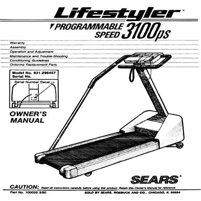 Icon Health & Fitness, Inc. Owners Manual Quadra Drive Motor 100028 Works w Life Styler 1500-831.296457 Treadmill
