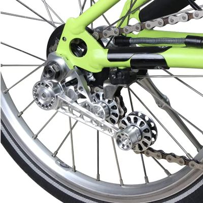 Chain Tensioner for Brompton Derailleur Rear Pulley 1-6 Speed Hub Silver - Derailleur Pulley - Derailleur Tensioner - Brompton Derailleur Chain Tensioner - Bike Chain Tensioner