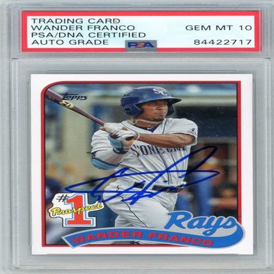 Wander Franco 2020 Topps Heritage Minor League Autographed Card #P-3 - PSA/DNA 10