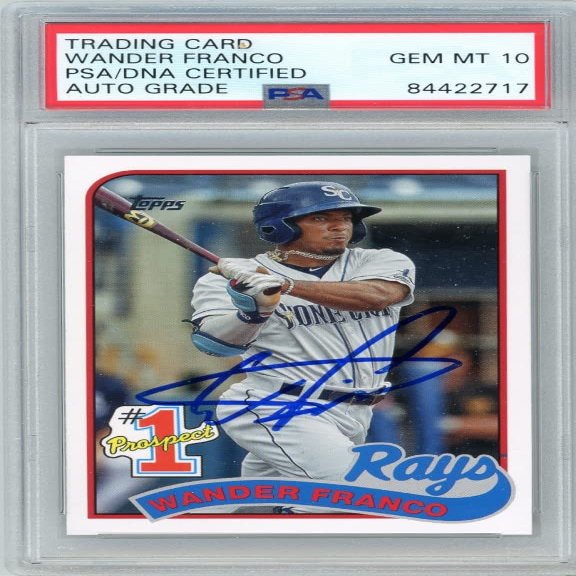 Wander Franco 2020 Topps Heritage Minor League Autographed Card #P-3 - PSA/DNA 10