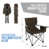 ALPS Mountaineering King Kong Camping Chairs for Adults with Mesh Cup Holders and Pockets, Built Durable and Reliable with Compact Foldable Steel Frame, Clay view 3