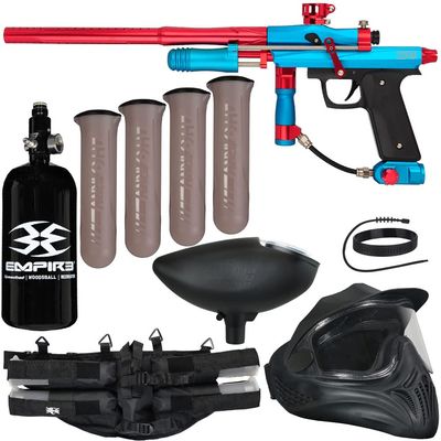 Action Village Azodin KPC+ Pump Legendary Paintball Gun Package Kit (Teal/Red)