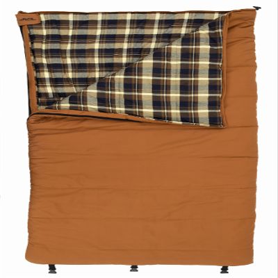ALPS OutdoorZ Redwood -25 Sleeping Bag, Plaid Flannel Lined, Cotton Canvas/Extreme Cold Weather/Oversized/Extra Warm/TechLoft Insulation