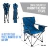 ALPS Mountaineering King Kong Camping Chairs for Adults with Mesh Cup Holders and Pockets, Built Durable and Reliable with Compact Foldable Steel Frame, Deep Sea/Charcoal view 2
