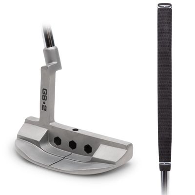 GoSports GS2 Tour Golf Putter 34 Right-Handed Mallet Putter with Milled Face, Choose Oversized Fat Grip or Traditional Grip