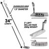 GoSports GS1 Tour Golf Putter - 34 Inch Right-Handed Blade Putter with Oversized Fat Grip and Milled Face view 3