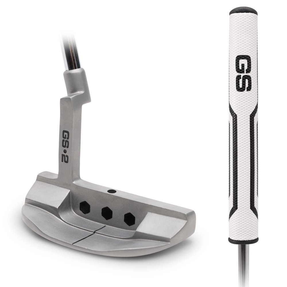 GoSports GS2 Tour Golf Putter - 34 Inch Right-Handed Mallet Putter with Oversized Fat Grip and Milled Face